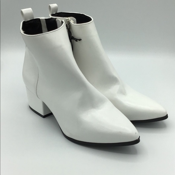 white boots small heel